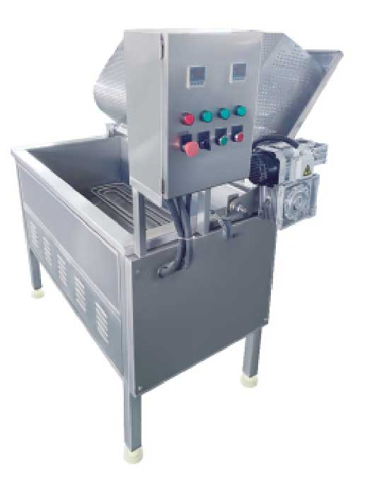 Square automatic basket-turning fryer